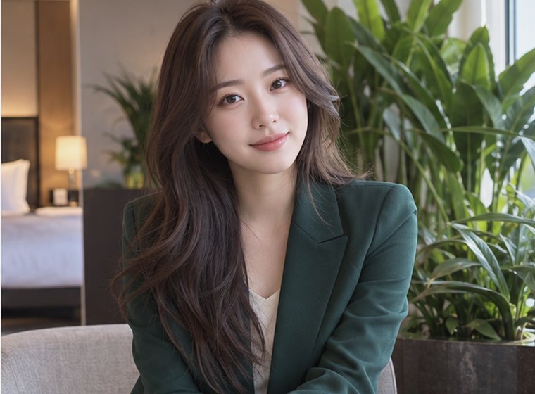 인계동 온화이완 향·오일 관리 안내 카드의 서로 다른 20대 성인 한국 여성 모델