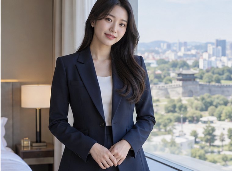 인계동 마음회복력 균형 관리 안내 카드의 서로 다른 20대 성인 한국 여성 모델